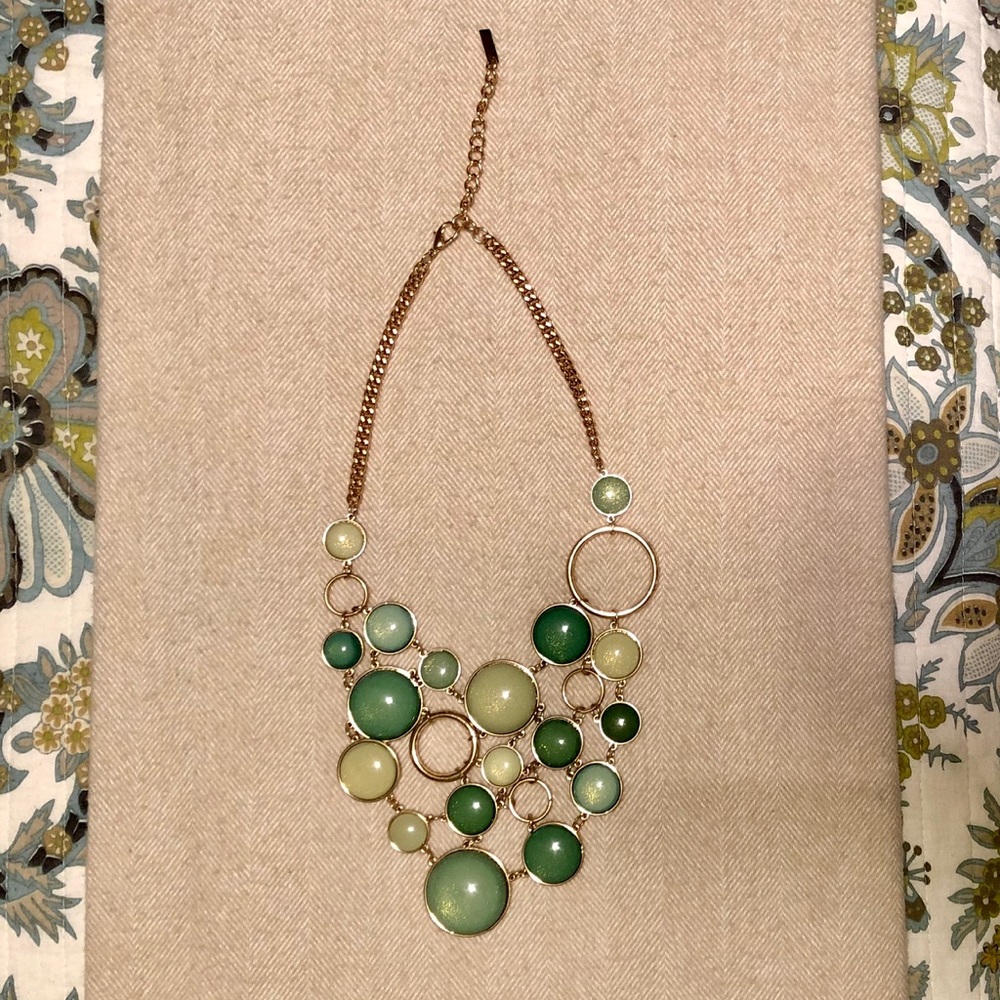 Stunning Shades of Green Statement Necklace